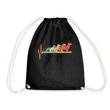 DACHSHUND SHIRT - Turnbeutel - Schwarz - Vorne
