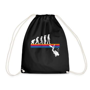 diving - Drawstring Bag - black - Front
