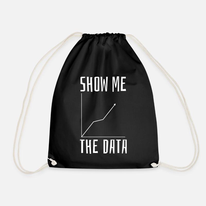 Data Science Mathematics - Drawstring Bag - black