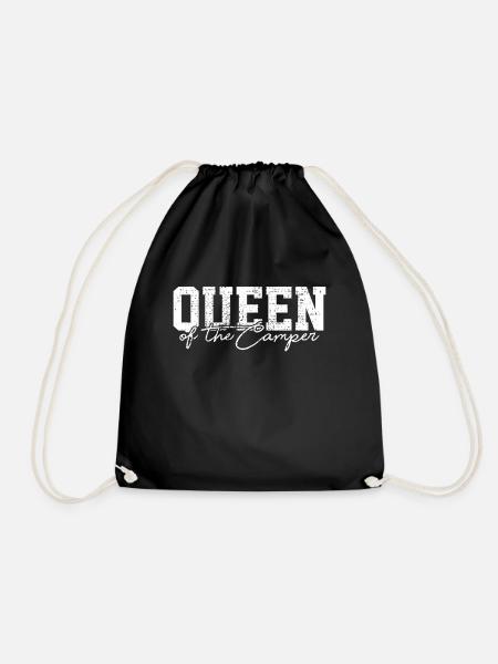 Camping Queen - Turnbeutel - Schwarz