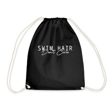 Schwimmbad Haare - Turnbeutel - Schwarz - Vorne