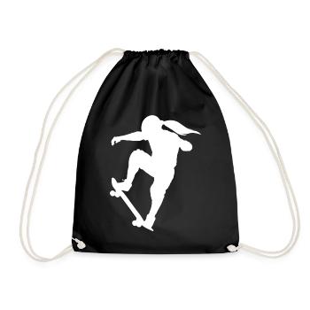 Skater girl - Drawstring Bag - black - Front