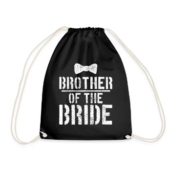 Wedding Brother Of The Bride - Drawstring Bag - black - Front