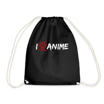 Anime - Drawstring Bag - black - Front