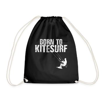 Kitesurfer - Turnbeutel - Schwarz - Vorne