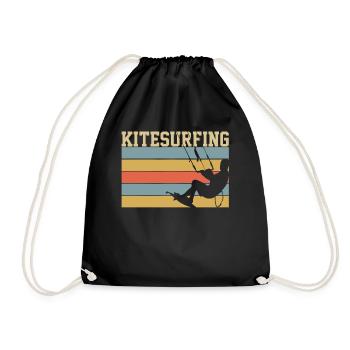 KITESURFING KITESURFER - Drawstring Bag - black - Front