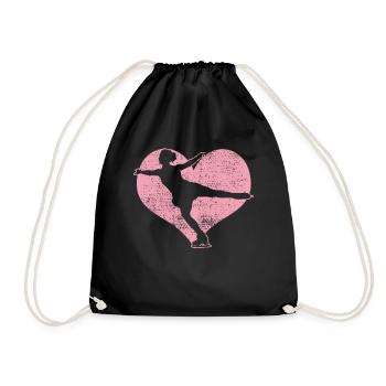 figure skating - Drawstring Bag - black - Front