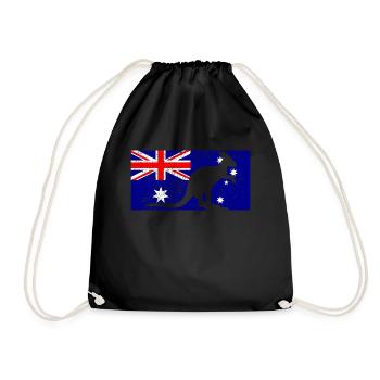KANGAROO Australie T-shirt - Sac de sport léger - noir - Devant