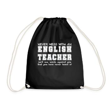 Teacher - Drawstring Bag - black - Front
