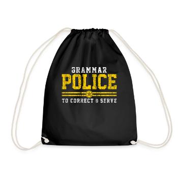 Police de grammaire anglaise - Sac de sport léger - noir - Devant
