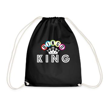 Bingo Bingo King Crown Bingo Players - Drawstring Bag - black - Front