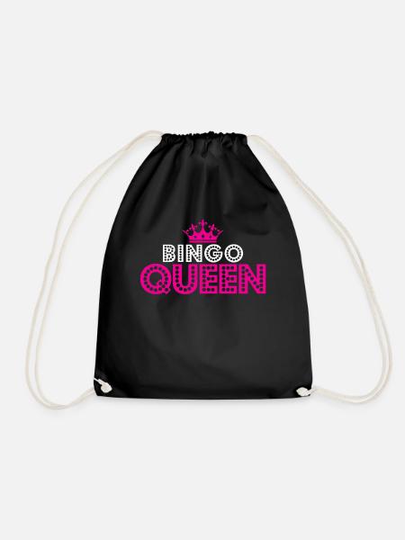 Bingo-Bingo-Liebhaber-Bingo-Königin-Rosa-Krone - Turnbeutel - Schwarz