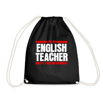 Prof d'anglais prof d'anglais - Sac de sport léger - noir - Devant