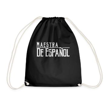 Spanish teacher Maestra De Espanyol - Drawstring Bag - black - Front