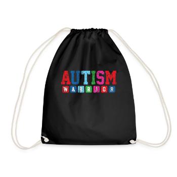 Autism Awareness Autism Warrior Autism - Drawstring Bag - black - Front