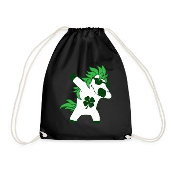 Le jour de la Saint Patrick dabs shamrock licorne - Sac de sport léger - noir - Devant