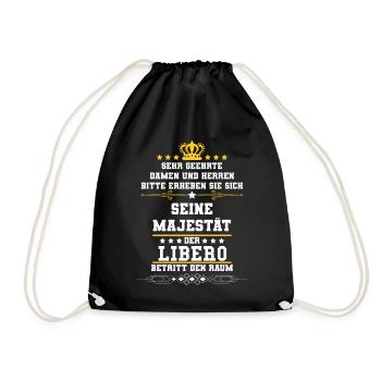 libero - Drawstring Bag - black - Front