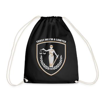 Trust me I'm a lawyer - lawyer gift - Drawstring Bag - black - Front