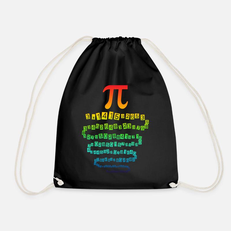 Pi Zahl - Turnbeutel - Schwarz