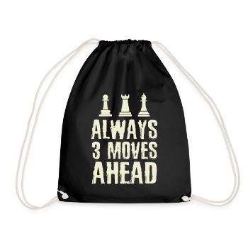 Le joueur d'échecs avance toujours 3 Amant d'échecs - Sac de sport léger - noir - Devant