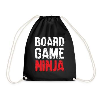 Board Game Ninja Boardgamer - Drawstring Bag - black - Front