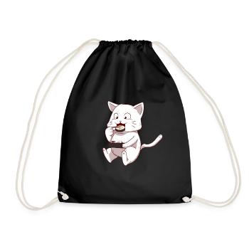 Chat Chat Sushi Japon - Sac de sport léger - noir - Devant