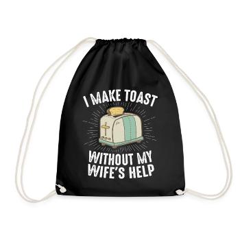 Funny Hus Conjoint Hobby Chef Fun Cadeau Cool - Sac de sport léger - noir - Devant