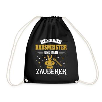 Lustiges Hausmeister Facility Manager Fun Geschenk - Turnbeutel - Schwarz - Vorne