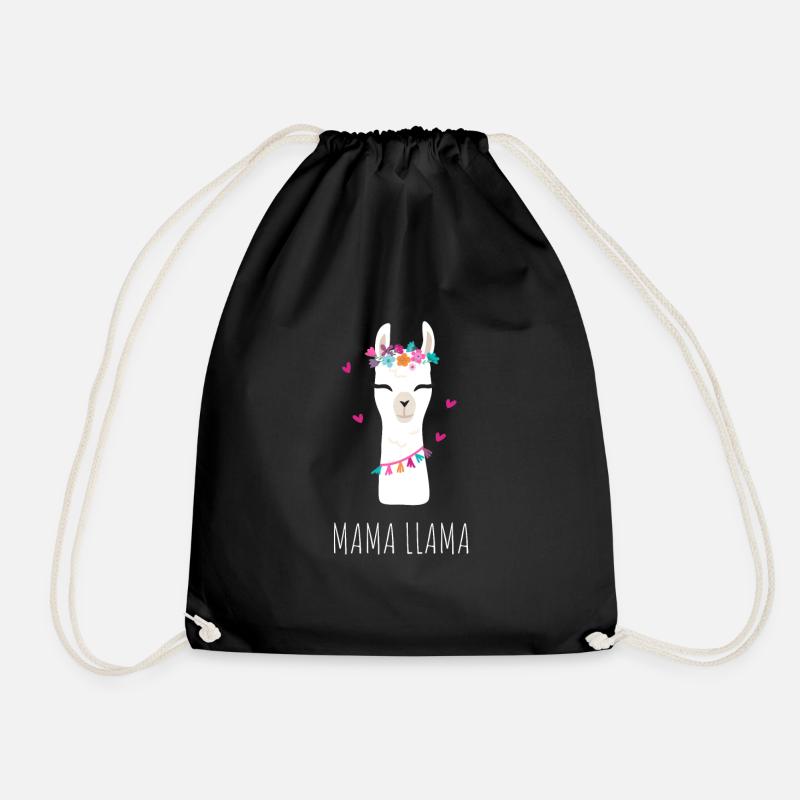Mama Llama Funny Cute Mom Design - Sac de sport léger - noir