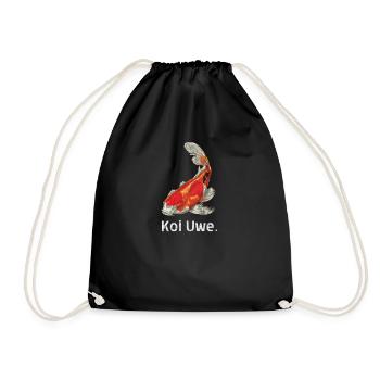 Koi Uwe T-Shirt für einen Kai Uwe - Turnbeutel - Schwarz - Vorne