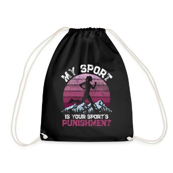 Jogger de coureur drôle en cours d'exécution cardio fitness - Sac de sport léger - noir - Devant