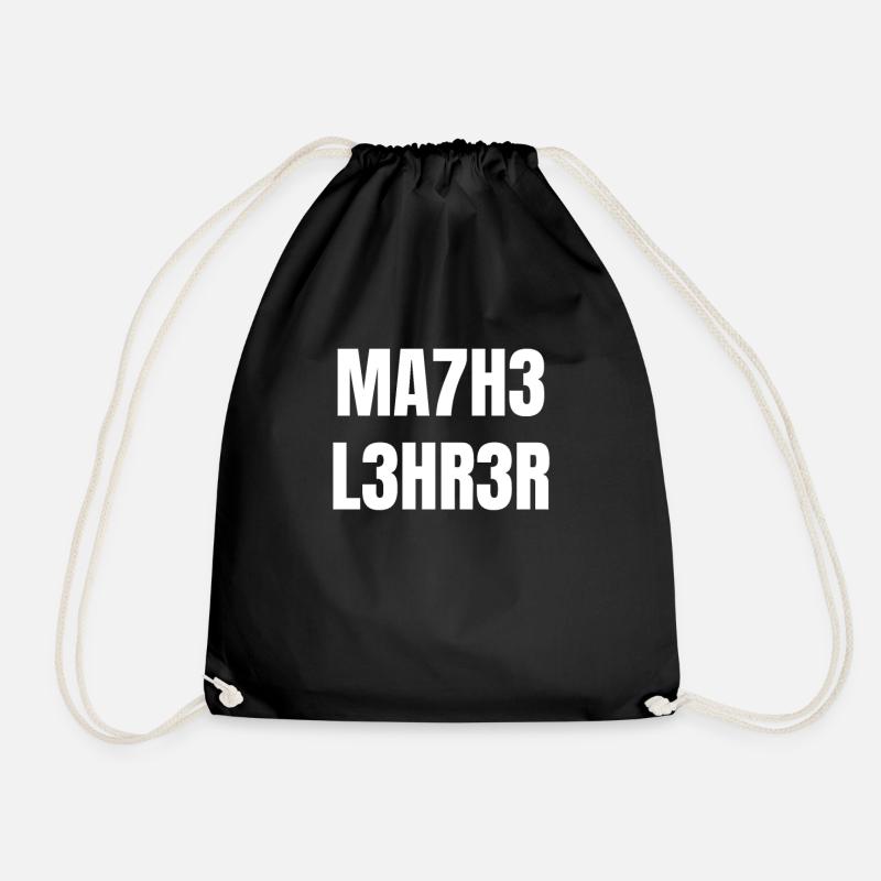 Mathelehrer Shirt mit Zahlen Mathematik - Turnbeutel - Schwarz