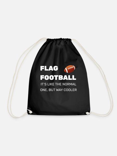 Flag Football Geschenk - Turnbeutel - Schwarz