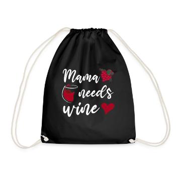Maman a besoin de Wine Mother Mothers Day Wine amateurs - Sac de sport léger - noir - Devant