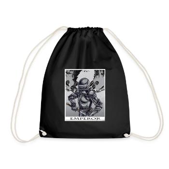 Emperor Tarot Karte Style - Turnbeutel - Schwarz - Vorne