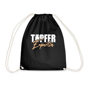 Töpfer Expertin Töpfern Handarbeit Handwerk Kunst - Turnbeutel - Schwarz - Vorne