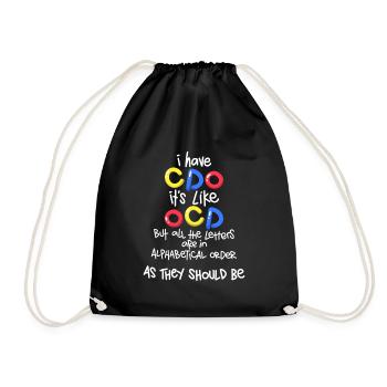 L'humour TOC a CDO comme TOC avec des lettres - Sac de sport léger - noir - Devant