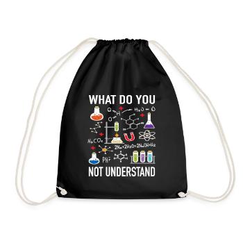 Chimie Physique Scientifique Ce que je ne comprends pas - Sac de sport léger - noir - Devant