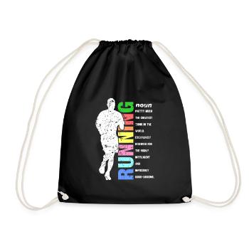 Marathon Runner Gift Fun Runner Definition Runner - Sac de sport léger - noir - Devant