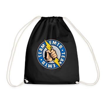 Team E-MTB Downhill E-Bike Mountainbike EMTB MTB - Drawstring Bag - black - Front