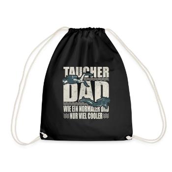 Taucher Dad Normaler Vater Viel Cooler Tauchen - Turnbeutel - Schwarz - Vorne