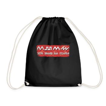 Analog Retro Synthesizer Envelope Waveforms Synths - Drawstring Bag - black - Front