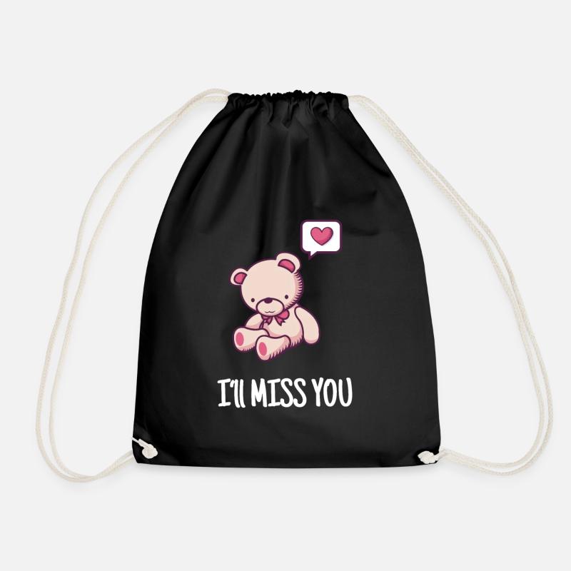 Ich werde dich vermissen Abschiedsgeschenk - Turnbeutel - Schwarz