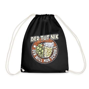 Pfälzer Weinschorle Schorle Lustig Geschenk Pälzer - Turnbeutel - Schwarz - Vorne
