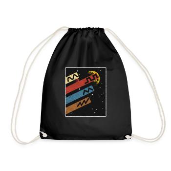 Analog Synthesizer Space Planets Synths Modular - Drawstring Bag - black - Front