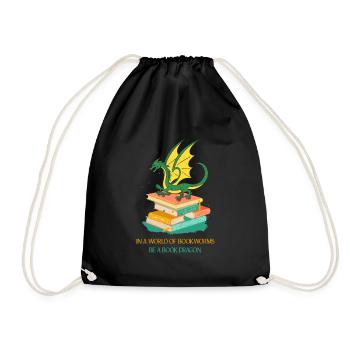 Cadeau de l’amateur de livres dans un monde de vers de livre Soyez un - Sac de sport léger - noir - Devant
