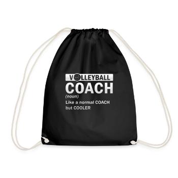 Cadeau d'entraîneur de volleyball comme un entraîneur normal mais - Sac de sport léger - noir - Devant