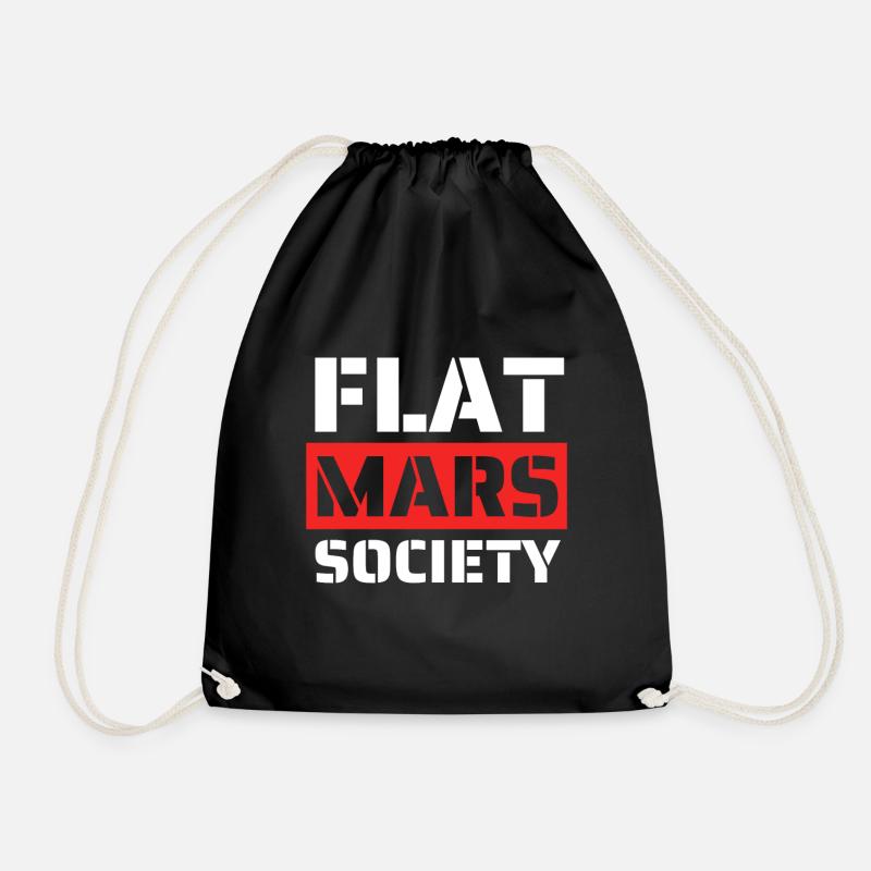 Flat Mars Society - Drawstring Bag - black