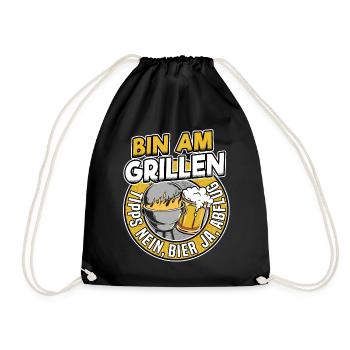 Barbecues cadeau Drôle fête des pères papa barbecue bière - Sac de sport léger - noir - Devant