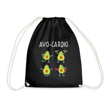 Avocardio Avocat Végétarien Fitness Sportif - Sac de sport léger - noir - Devant